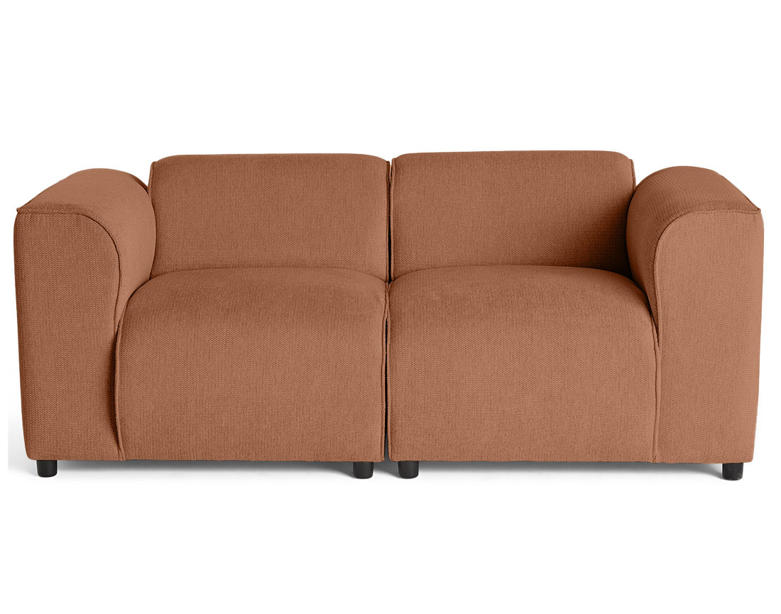 Canapé modulable 2 places en tissu texturé Suaro