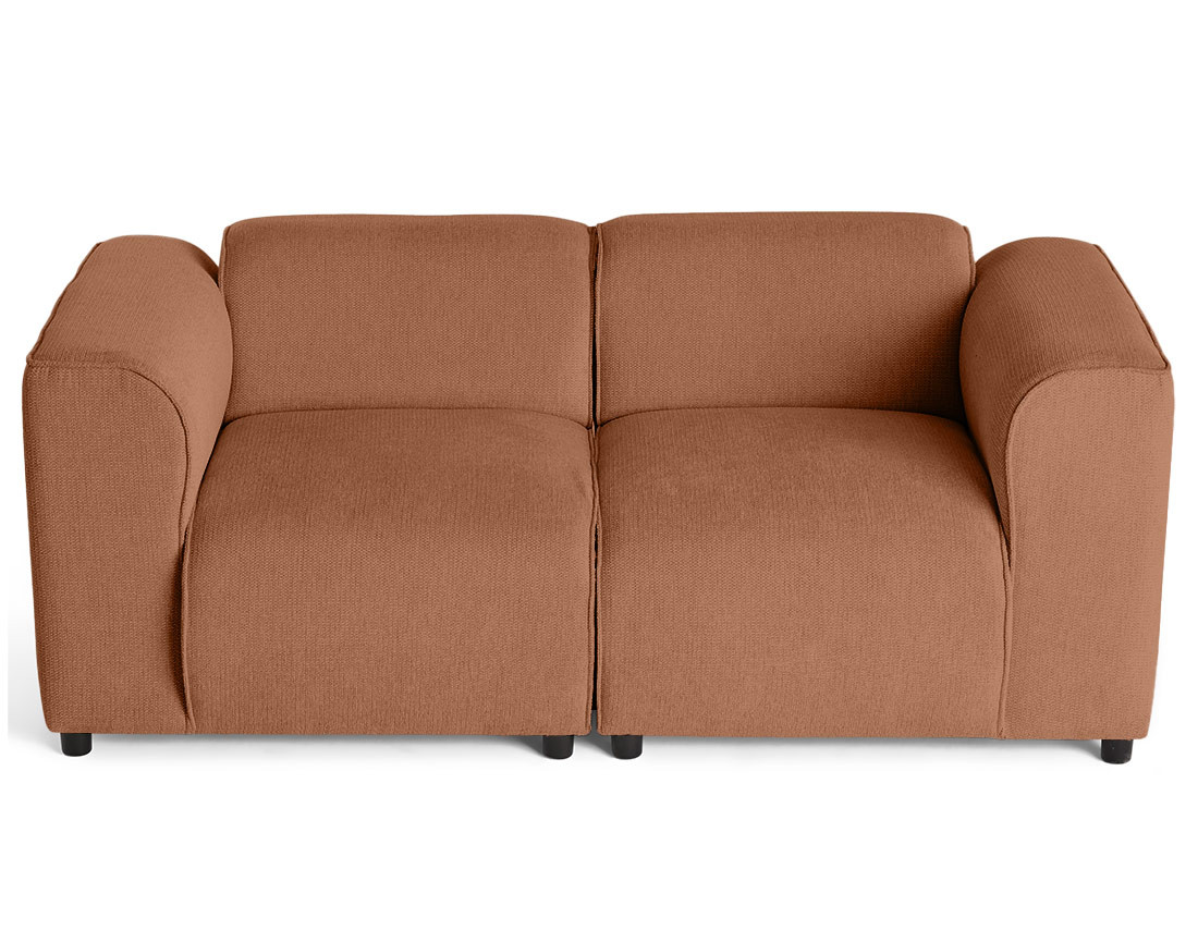 Canapé modulable 2 places en tissu texturé Suaro