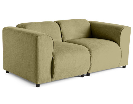 Canapé modulable 2 places en tissu texturé Suaro