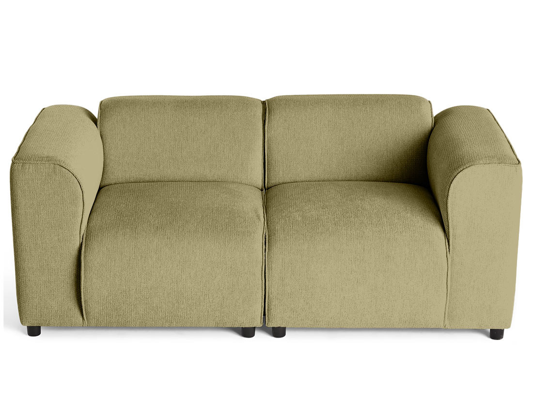 Canapé modulable 2 places en tissu texturé Suaro