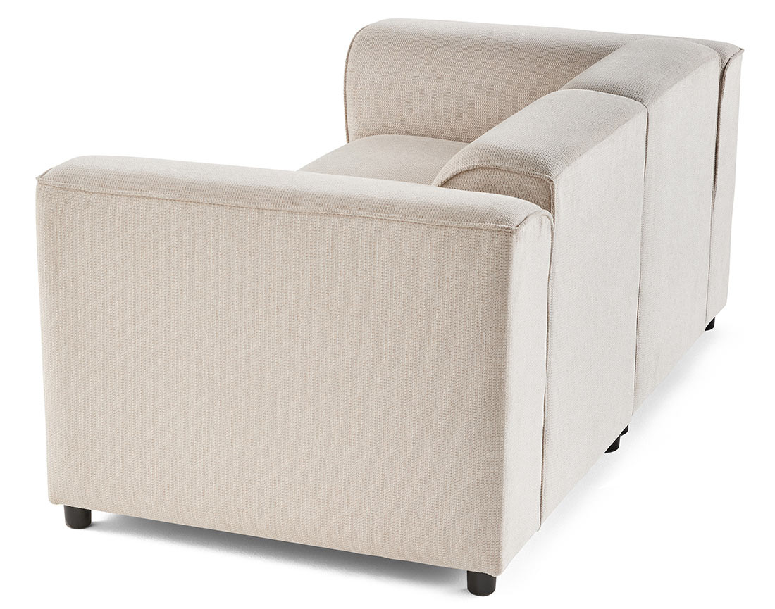 Canapé modulable 2 places en tissu texturé Suaro Canapé modulable 2 places en tissu texturé Suaro