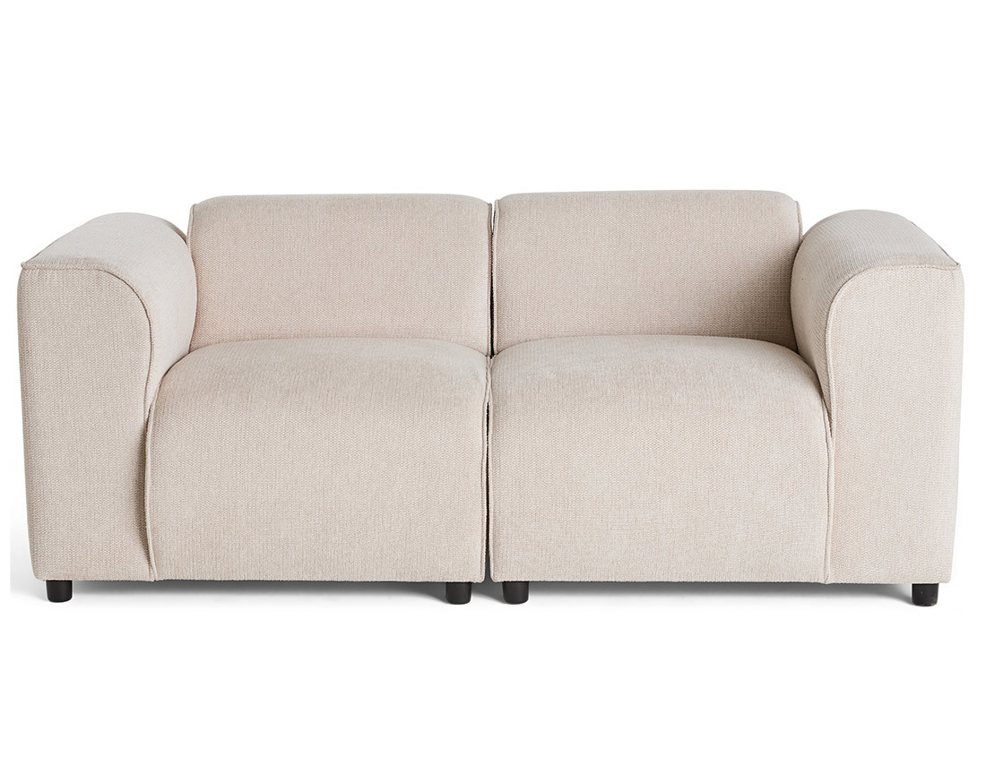 Canapé modulable 2 places en tissu texturé Suaro Canapé modulable 2 places en tissu texturé Suaro