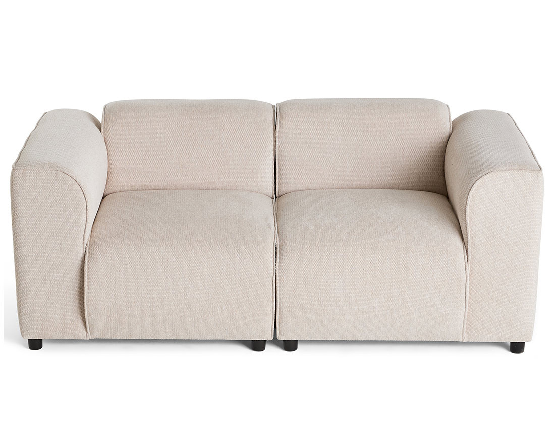 Canapé modulable 2 places en tissu texturé Suaro Canapé modulable 2 places en tissu texturé Suaro