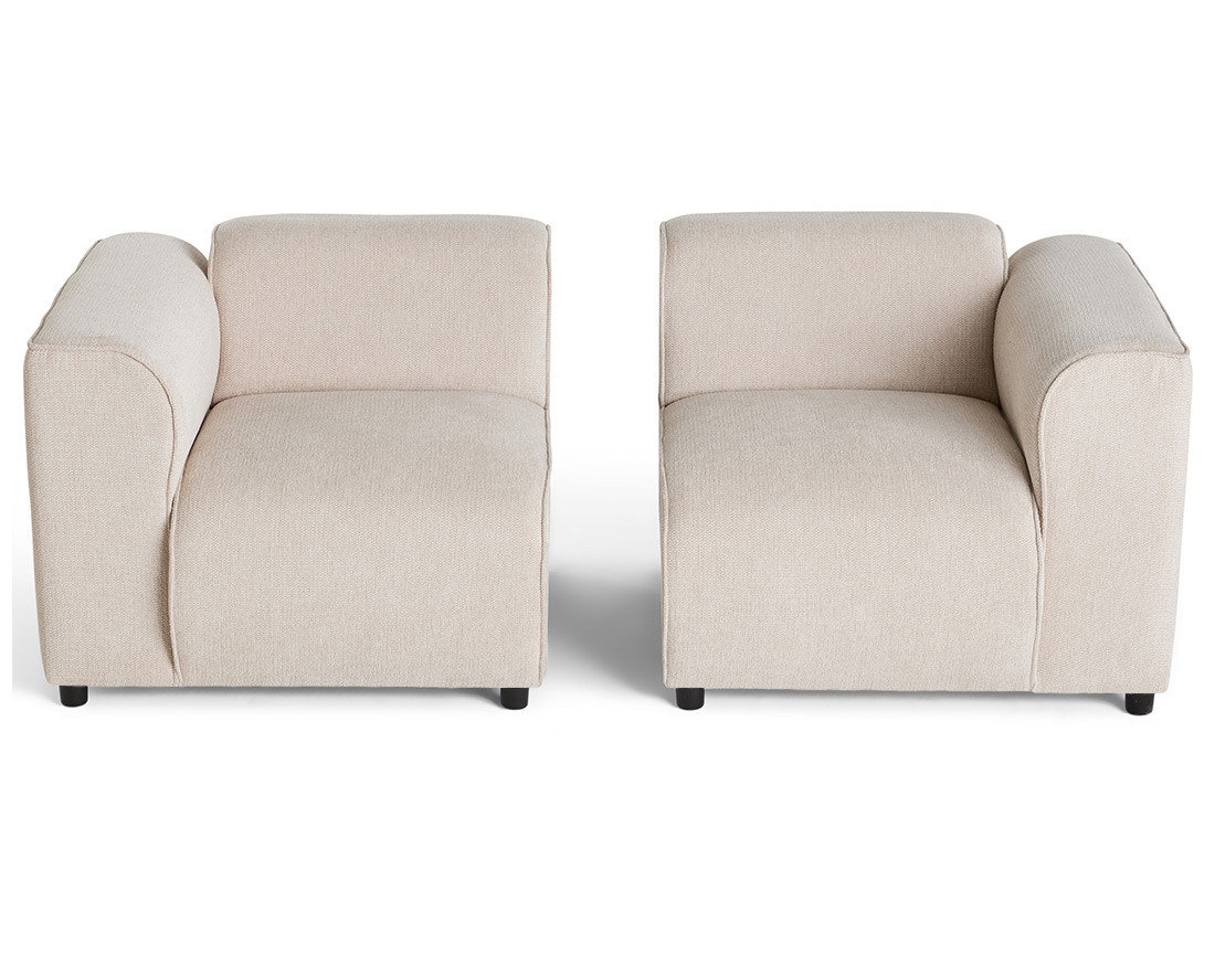 Canapé modulable 2 places en tissu texturé Suaro Canapé modulable 2 places en tissu texturé Suaro