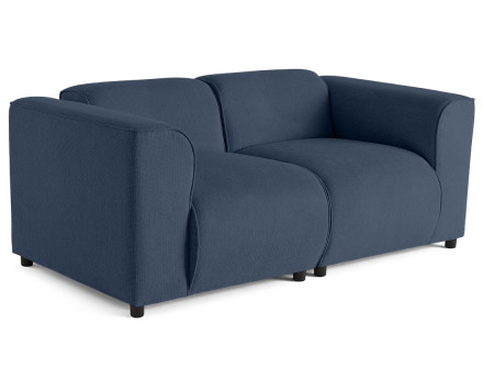 Canapé modulable 2 places en tissu texturé Suaro