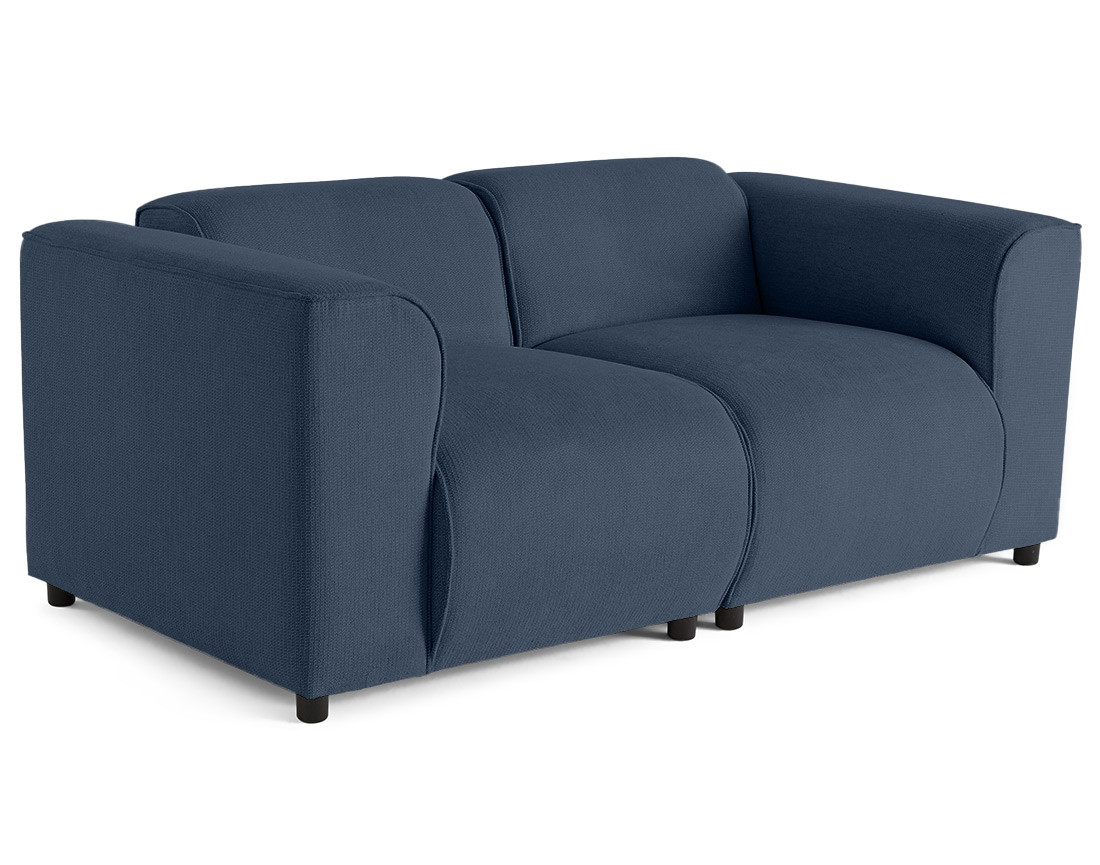 Canapé modulable 2 places en tissu texturé Suaro