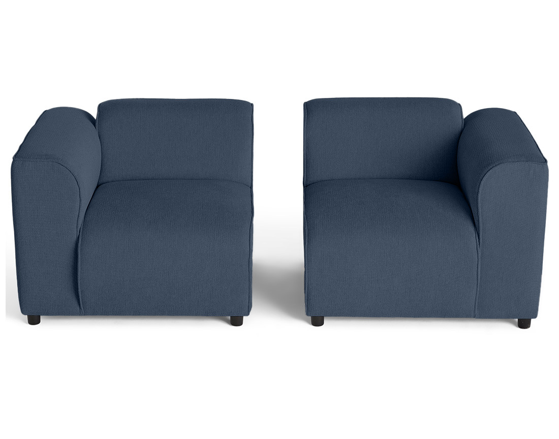 Canapé modulable 2 places en tissu texturé Suaro