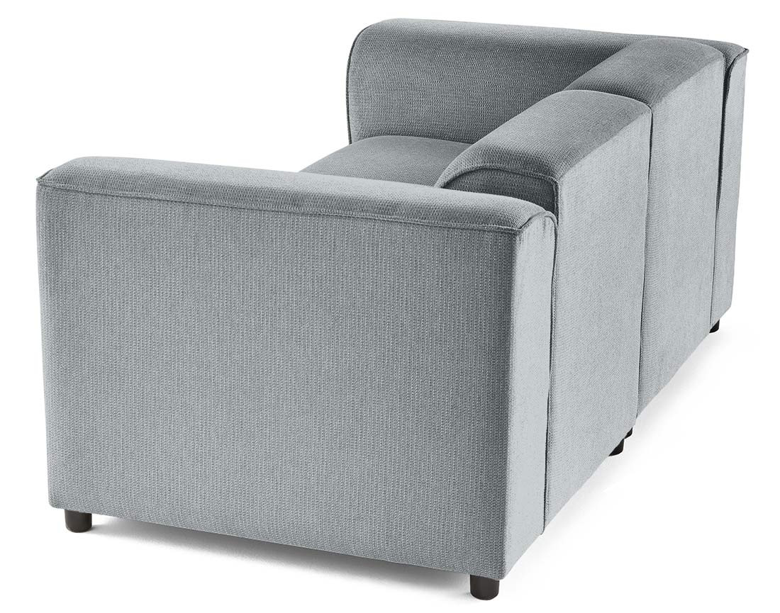 Canapé modulable 2 places en tissu texturé Suaro Canapé modulable 2 places en tissu texturé Suaro