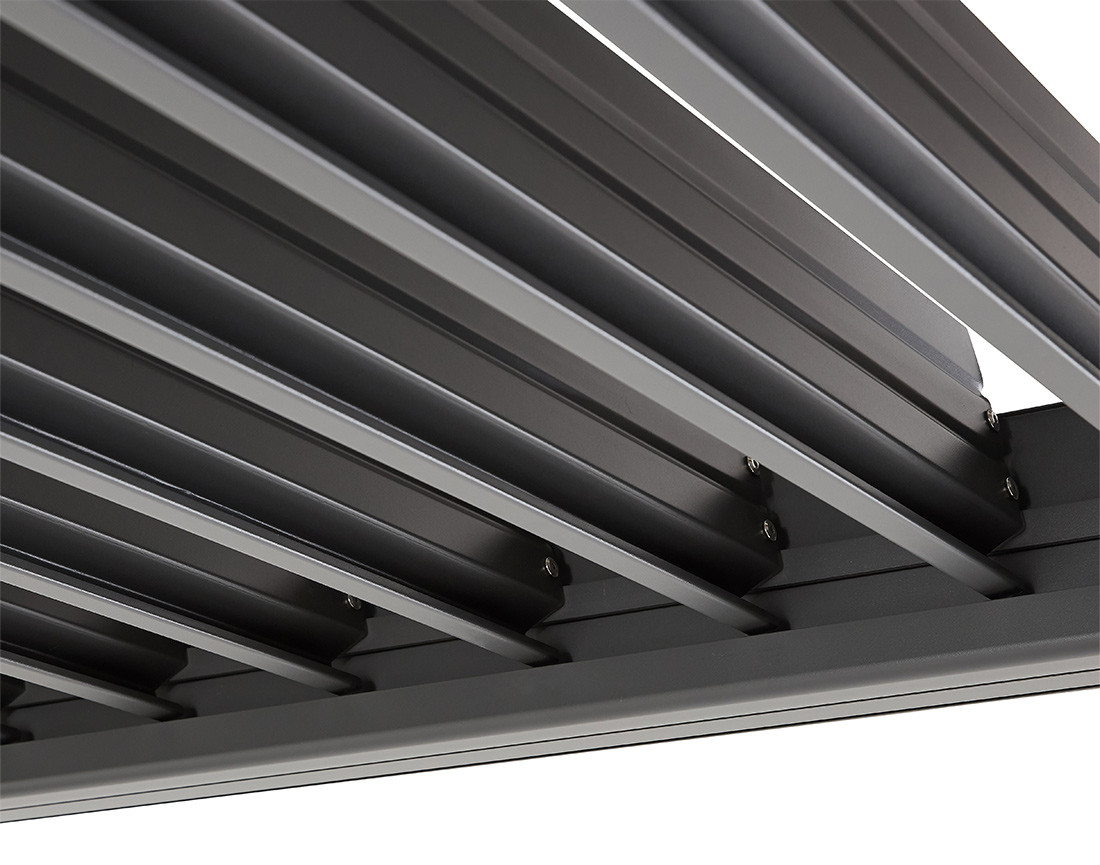 Pergola bioclimatique en aluminium 3x3m gris anthracite Cherry