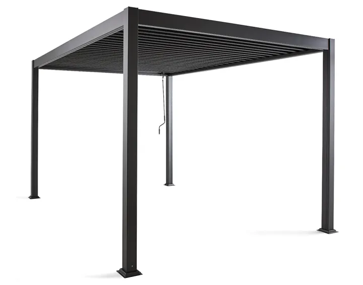 Pergola bioclimatique aluminium 4x3m gris anthracite Cherry