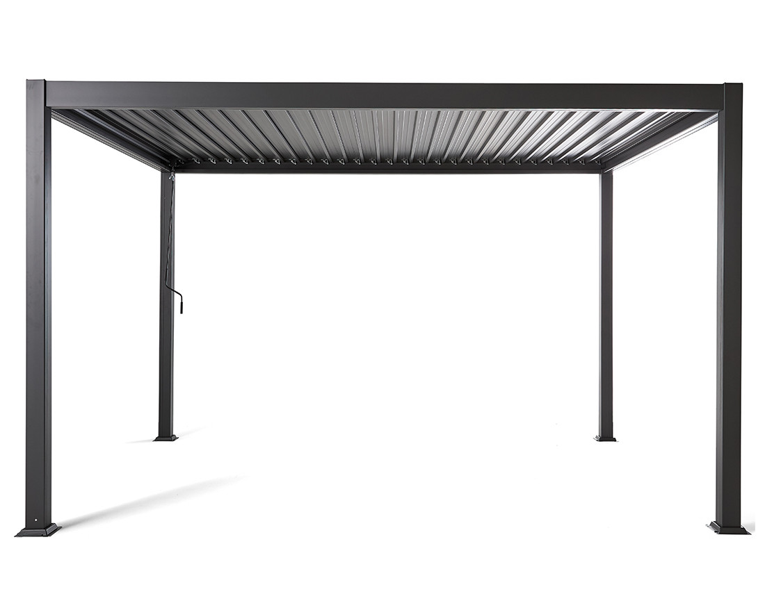 Pergola bioclimatique aluminium 4x3m gris anthracite Cherry
