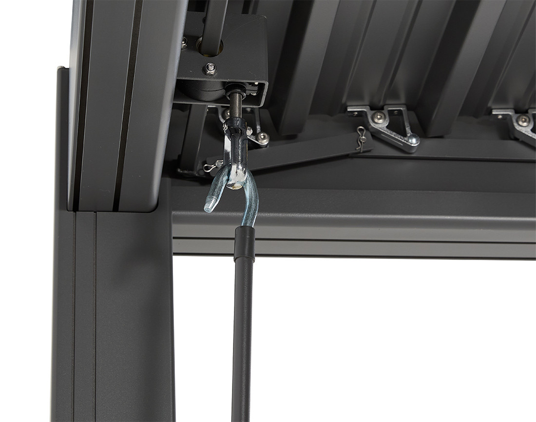 Pergola bioclimatique aluminium 4x3m gris anthracite Cherry