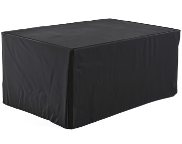 Salon de jardin encastrable en résine tressée beige 12 places coussins avec housse de protection beige Fira