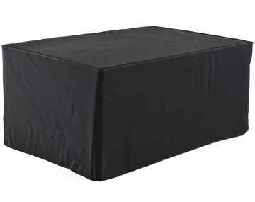 Salon de jardin encastrable en résine tressée beige 12 places coussins avec housse de protection beige Fira
