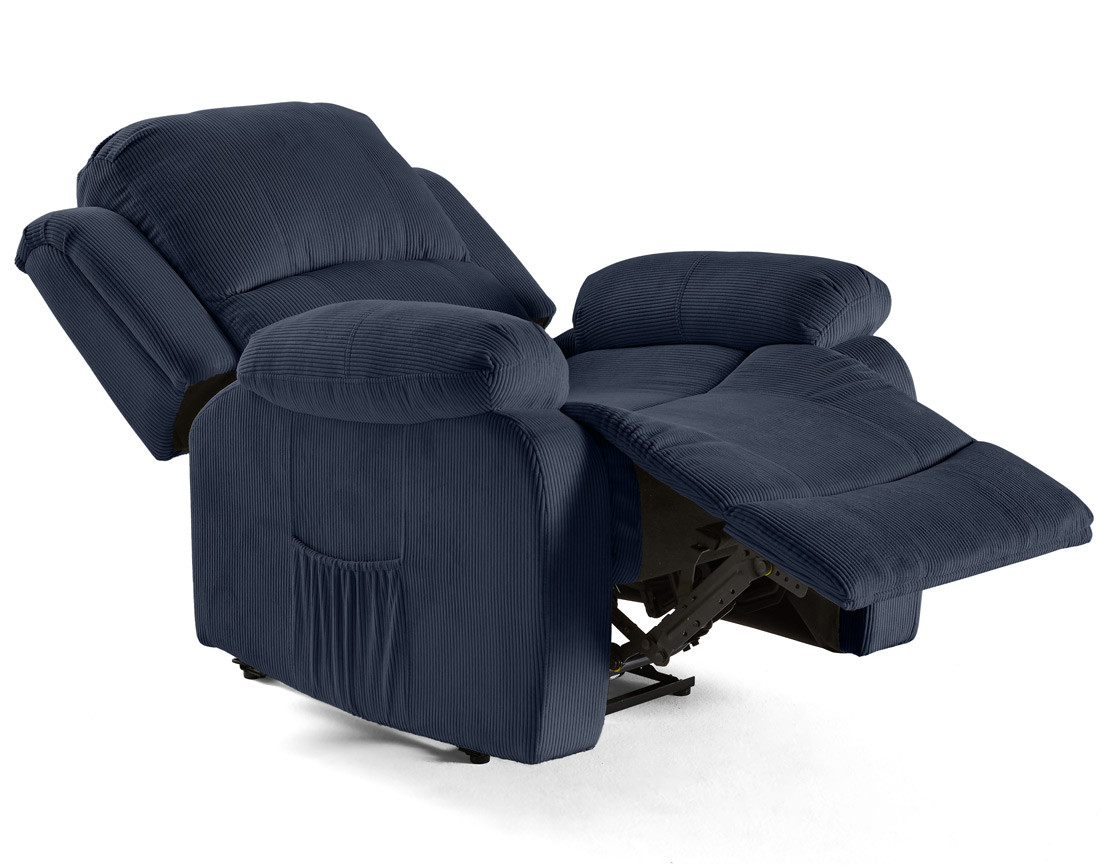 Fauteuil relax électrique en velours côtelé Armand