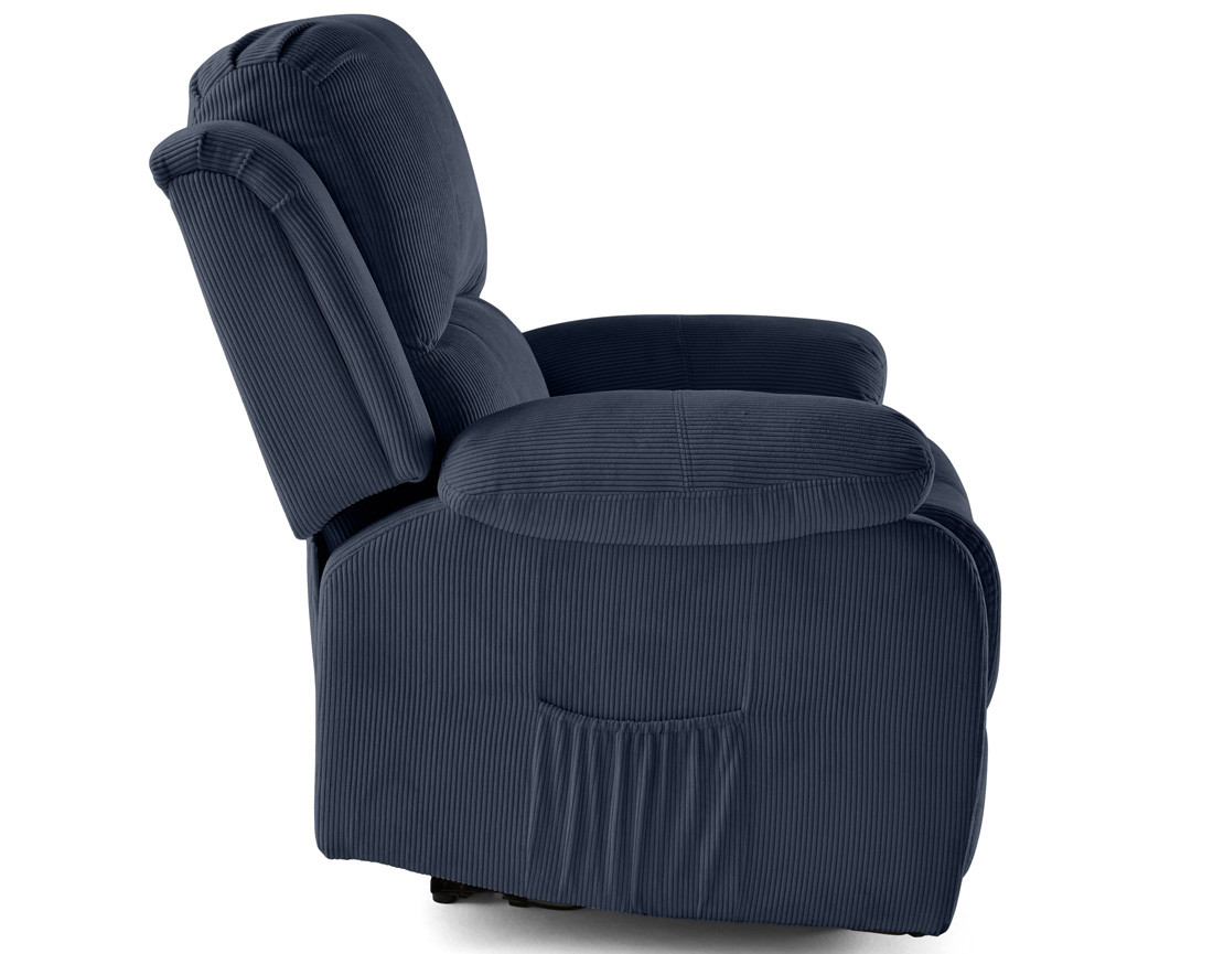 Fauteuil relax électrique en velours côtelé Armand