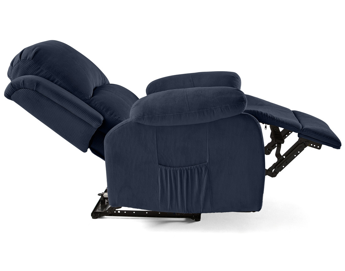 Fauteuil relax électrique en velours côtelé Armand