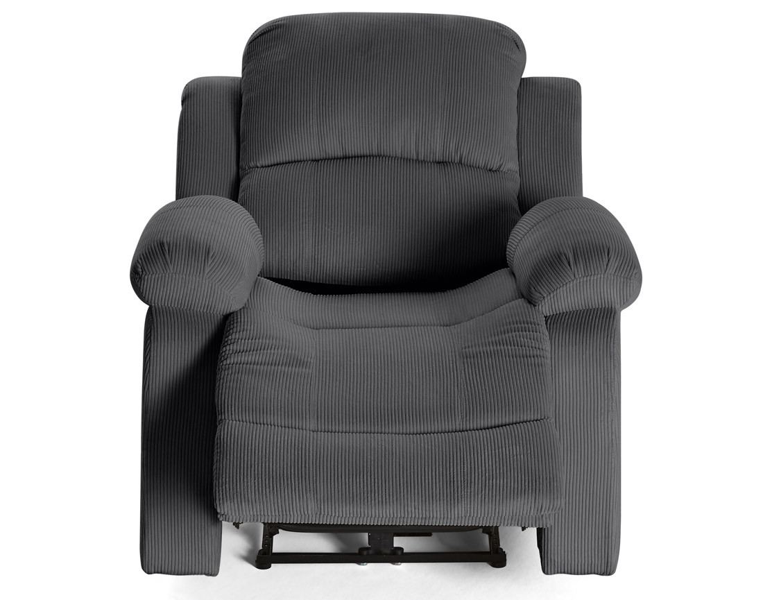 Fauteuil relax électrique en velours côtelé Armand