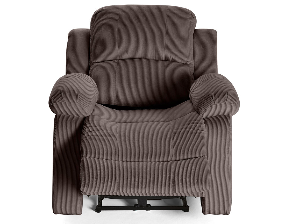 Fauteuil relax électrique en velours côtelé Armand