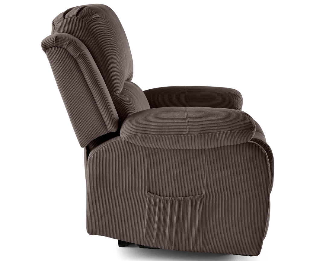 Fauteuil relax électrique en velours côtelé Armand