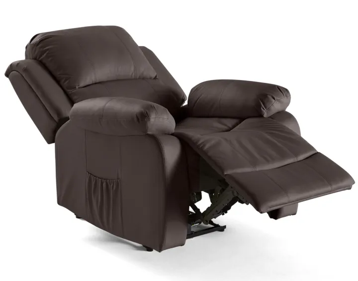 Fauteuil relax électrique en cuir vegan Armand