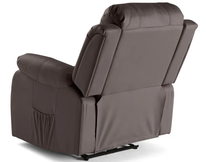 Fauteuil relax électrique en cuir vegan Armand