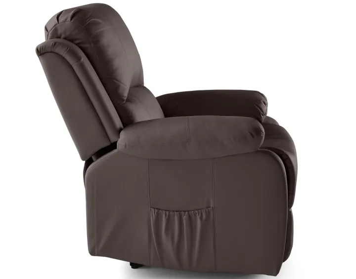 Fauteuil relax électrique en cuir vegan Armand