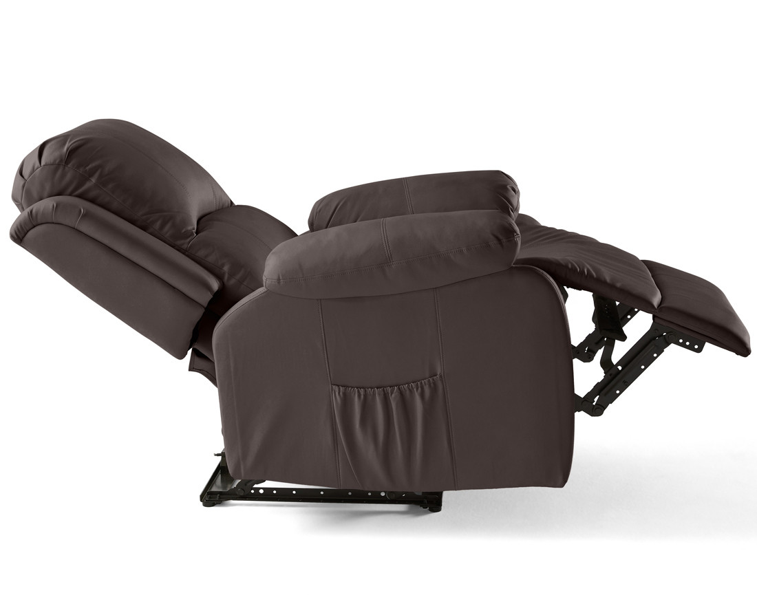Fauteuil relax électrique en cuir vegan Armand
