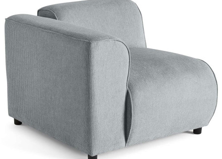 Module d'assise d'angle gauche en tissu texturé Suaro