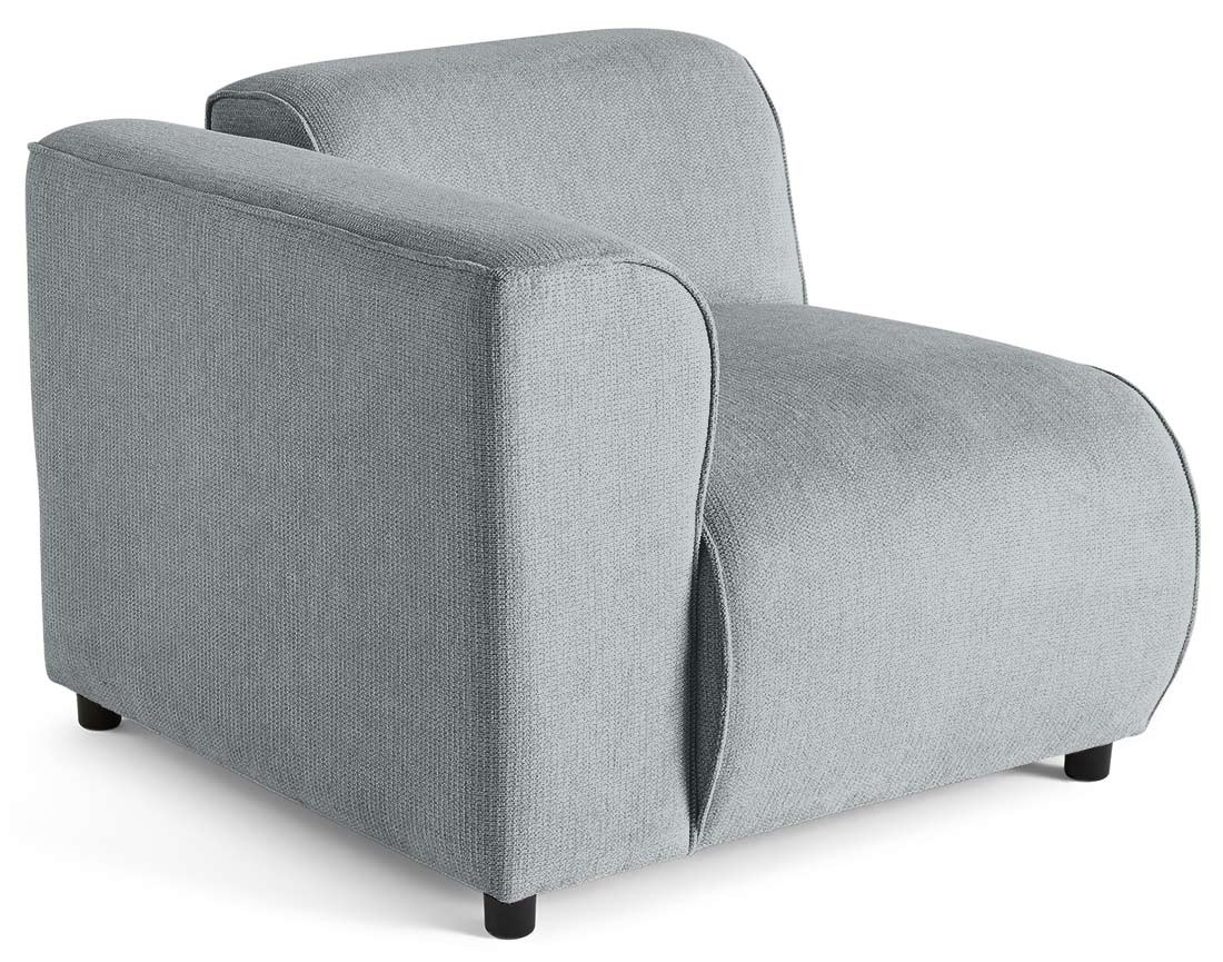 Module d'assise d'angle gauche en tissu texturé Suaro Module d'assise d'angle gauche en tissu texturé Suaro