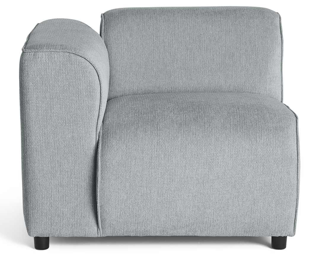 Module d'assise d'angle gauche en tissu texturé Suaro Module d'assise d'angle gauche en tissu texturé Suaro