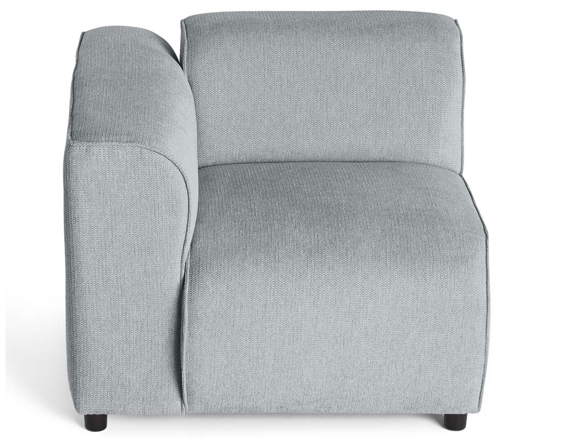 Module d'assise d'angle gauche en tissu texturé Suaro Module d'assise d'angle gauche en tissu texturé Suaro