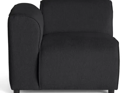 Module d'assise d'angle gauche en tissu texturé Suaro