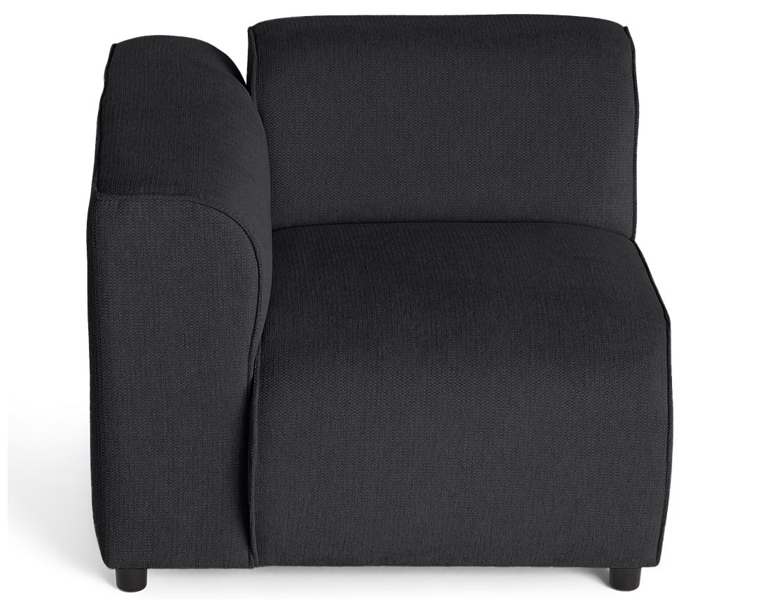 Module d'assise d'angle gauche en tissu texturé Suaro Module d'assise d'angle gauche en tissu texturé Suaro