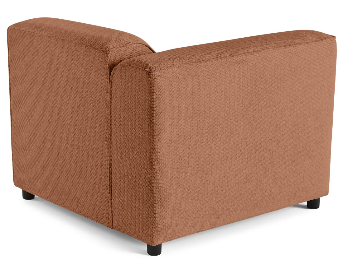 Module d'assise d'angle gauche en tissu texturé Suaro