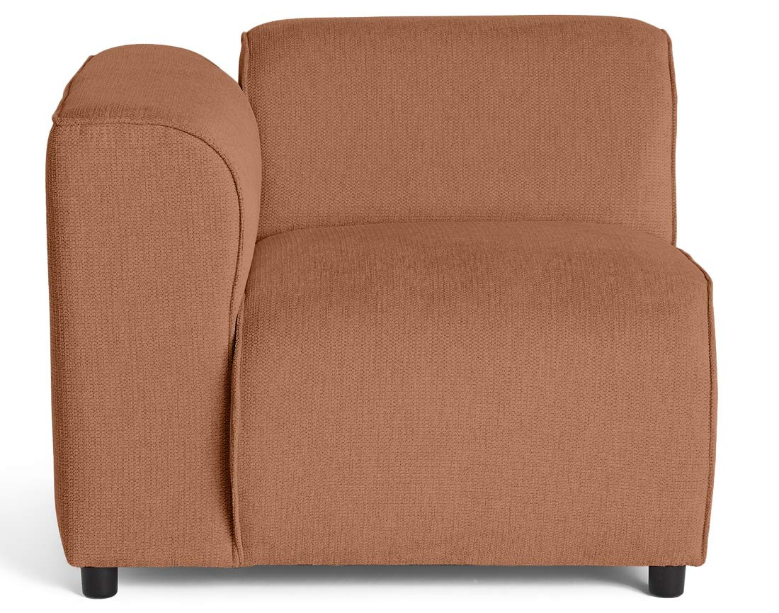 Module d'assise d'angle gauche en tissu texturé Suaro