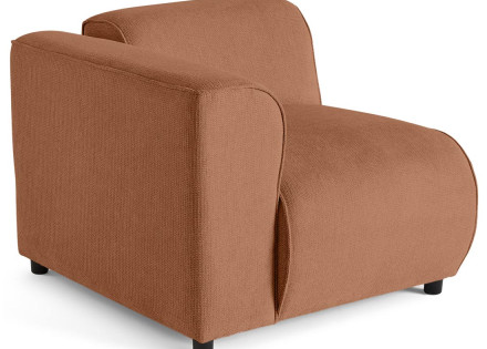 Module d'assise d'angle gauche en tissu texturé Suaro