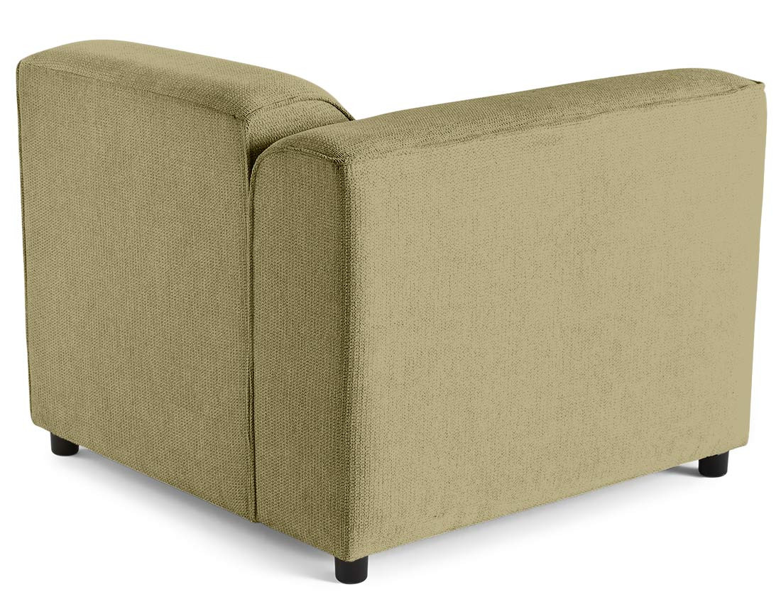 Module d'assise d'angle gauche en tissu texturé Suaro