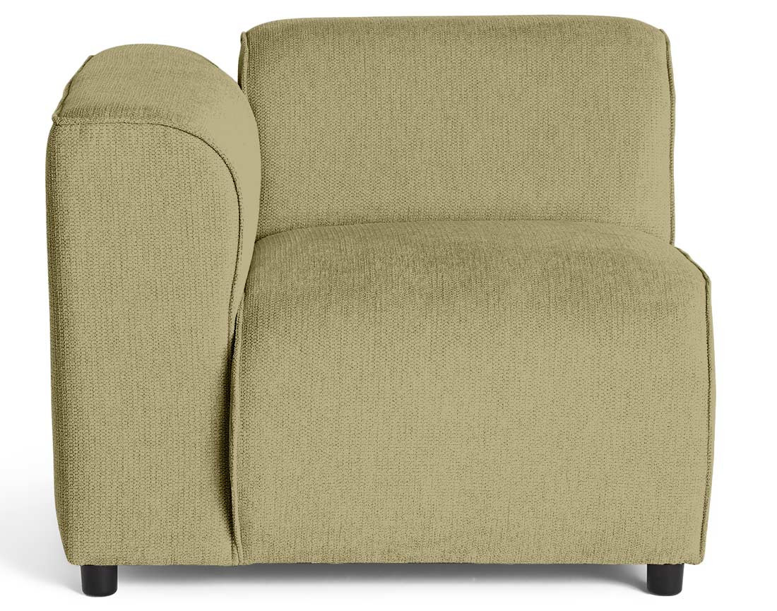 Module d'assise d'angle gauche en tissu texturé Suaro