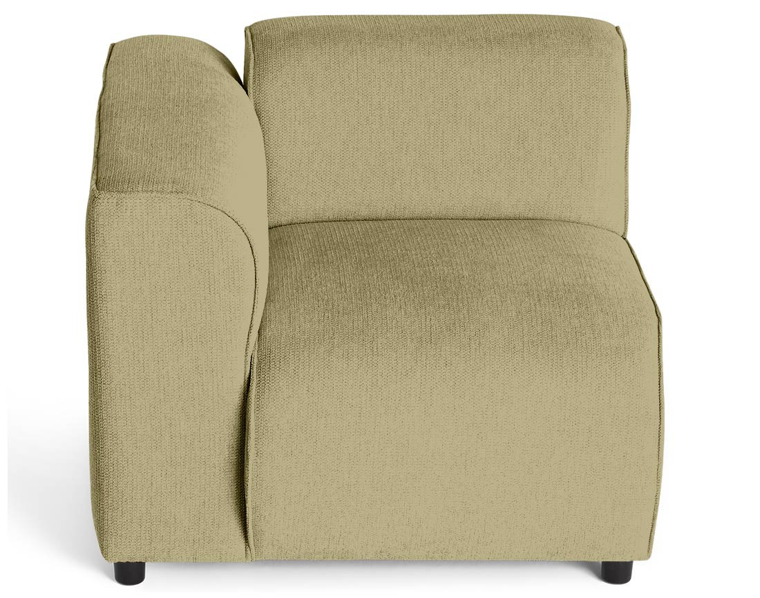 Module d'assise d'angle gauche en tissu texturé Suaro
