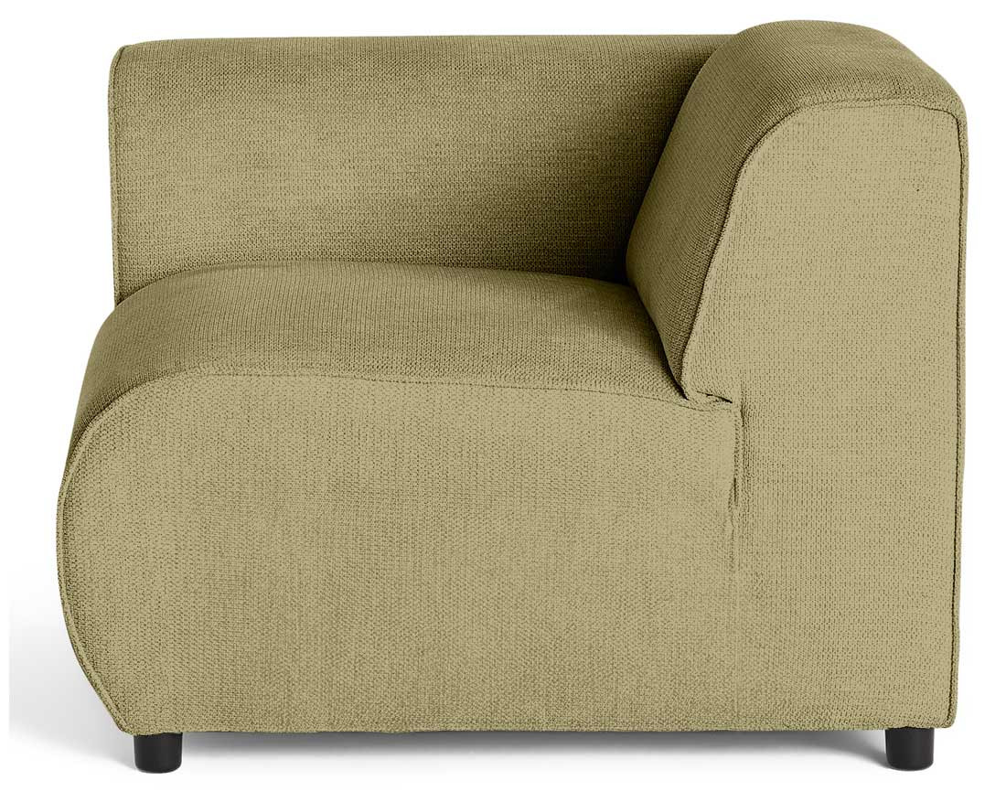 Module d'assise d'angle gauche en tissu texturé Suaro