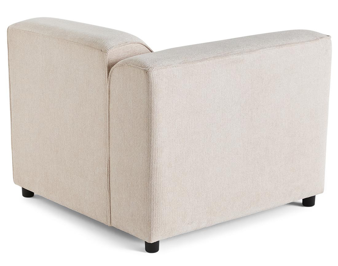 Module d'assise d'angle gauche en tissu texturé Suaro Module d'assise d'angle gauche en tissu texturé Suaro