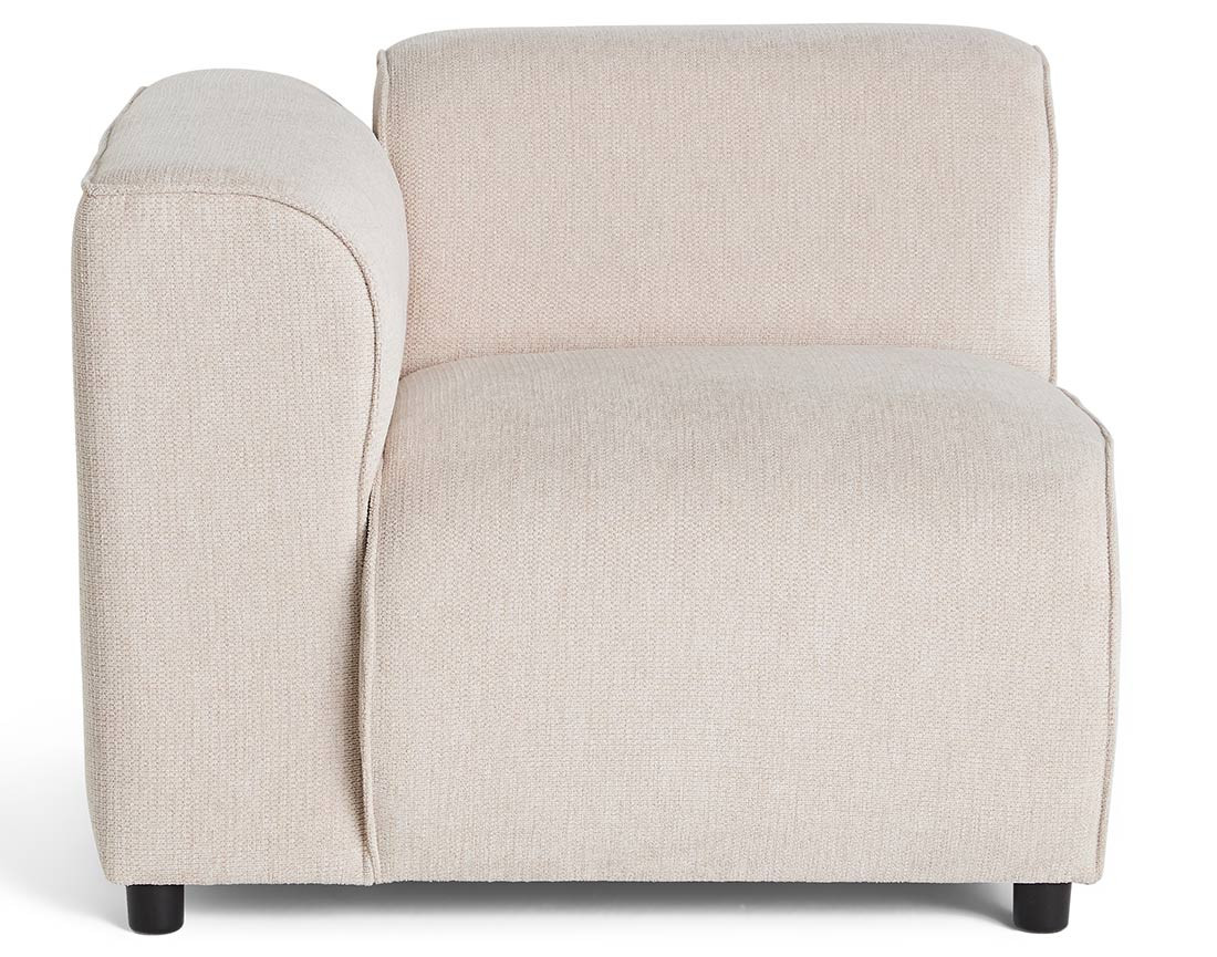Module d'assise d'angle gauche en tissu texturé Suaro Module d'assise d'angle gauche en tissu texturé Suaro