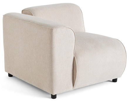 Module d'assise d'angle gauche en tissu texturé Suaro