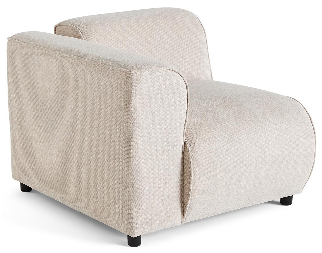 Module d'assise d'angle gauche en tissu texturé Suaro Module d'assise d'angle gauche en tissu texturé Suaro