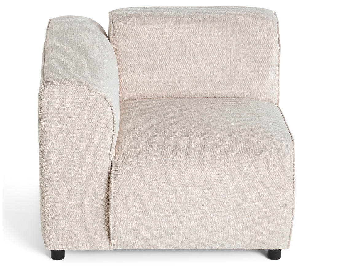 Module d'assise d'angle gauche en tissu texturé Suaro Module d'assise d'angle gauche en tissu texturé Suaro