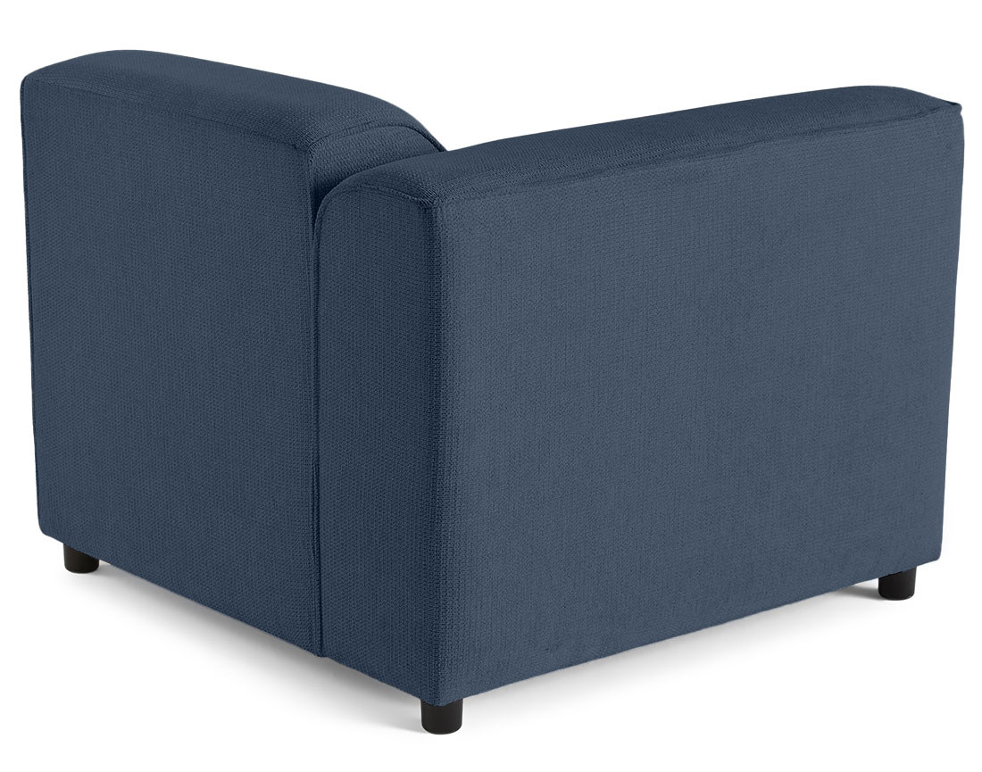 Module d'assise d'angle gauche en tissu texturé Suaro