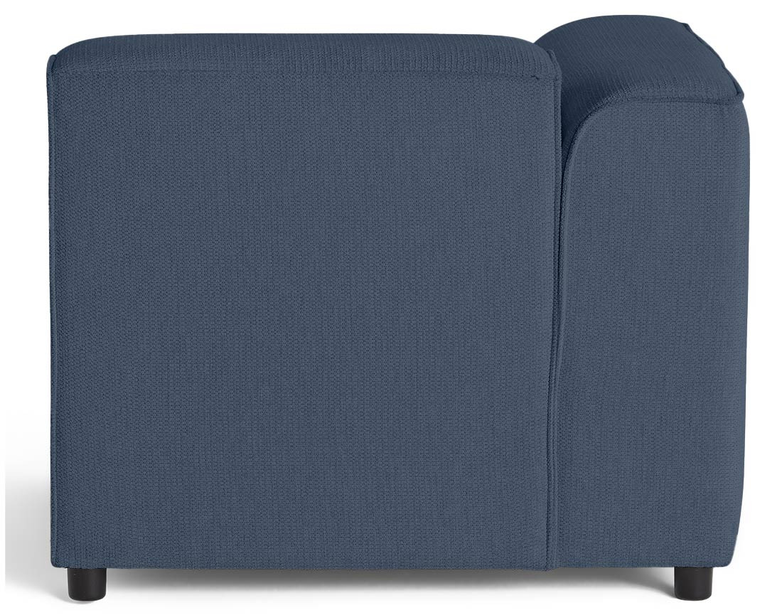 Module d'assise d'angle gauche en tissu texturé Suaro
