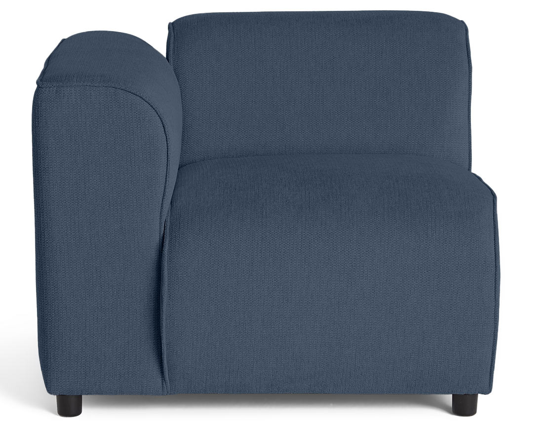 Module d'assise d'angle gauche en tissu texturé Suaro