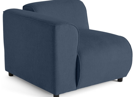 Module d'assise d'angle gauche en tissu texturé Suaro